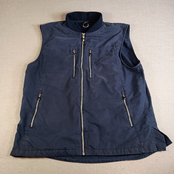 SCOTTeVEST 101 Mens Large Blue Multiple Pockets Utility Tech Travel Outdoor Vest - Picture 1 of 11